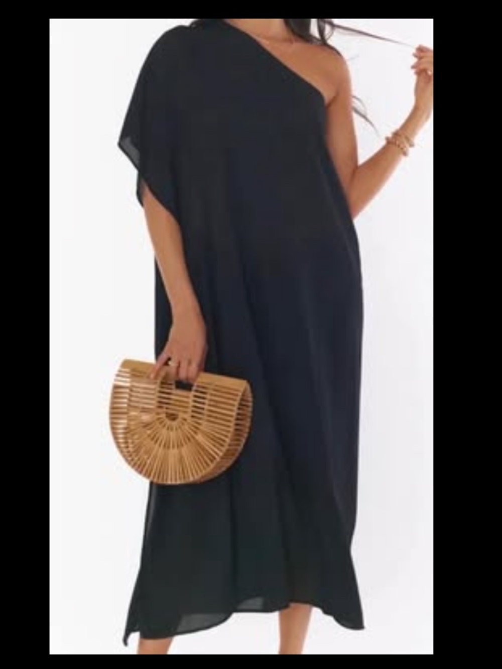 Show me your mumu black one shoulder dress